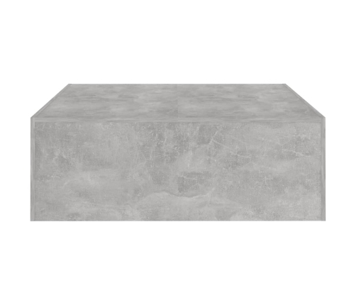 Mesa de centro madera de ingeniería gris hormigón 100x100x35 cm