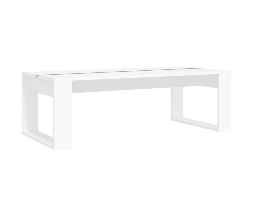 Mesa de centro madera de ingeniería blanca 110x50x35 cm