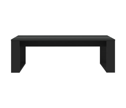 Mesa de centro madera contrachapada negra 110x50x35 cm