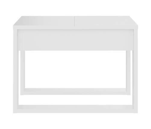 vidaXL Mesa auxiliar de madera contrachapada blanco 50x50x35 cm