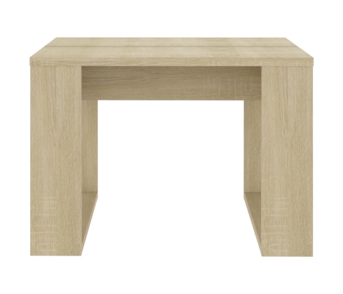 Mesa auxiliar de madera contrachapada roble Sonoma 50x50x35 cm