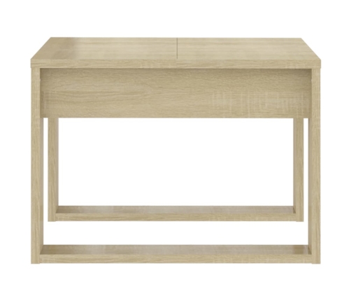 Mesa auxiliar de madera contrachapada roble Sonoma 50x50x35 cm