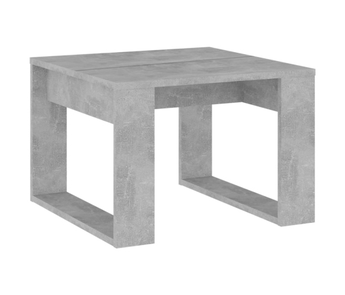 Mesa de centro madera de ingeniería gris hormigón 50x50x35 cm