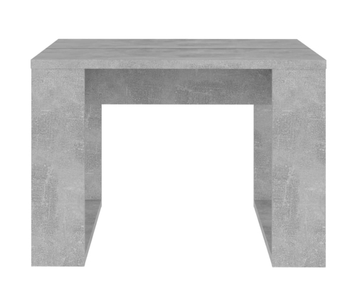 Mesa de centro madera de ingeniería gris hormigón 50x50x35 cm