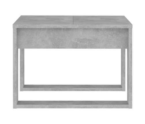 Mesa de centro madera de ingeniería gris hormigón 50x50x35 cm