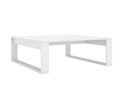 Mesa de centro madera contrachapada blanco 100x100x35 cm