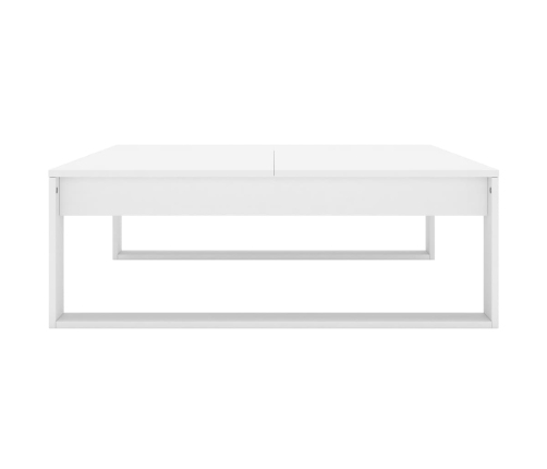 Mesa de centro madera contrachapada blanco 100x100x35 cm