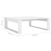 Mesa de centro madera contrachapada blanco 100x100x35 cm