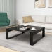 Mesa de centro madera contrachapada negro 100x100x35 cm