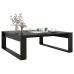 Mesa de centro madera contrachapada negro 100x100x35 cm