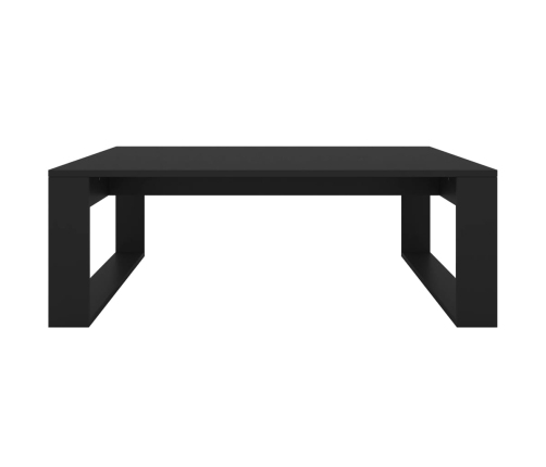 Mesa de centro madera contrachapada negro 100x100x35 cm