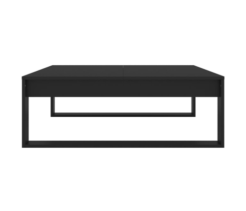 Mesa de centro madera contrachapada negro 100x100x35 cm