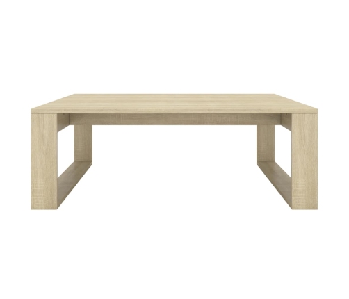 Mesa de centro madera contrachapada roble Sonoma 100x100x35 cm