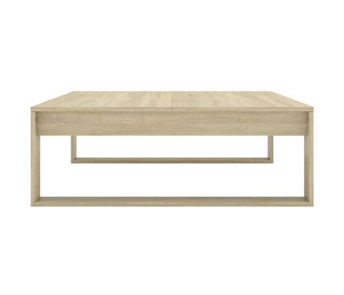 Mesa de centro madera contrachapada roble Sonoma 100x100x35 cm