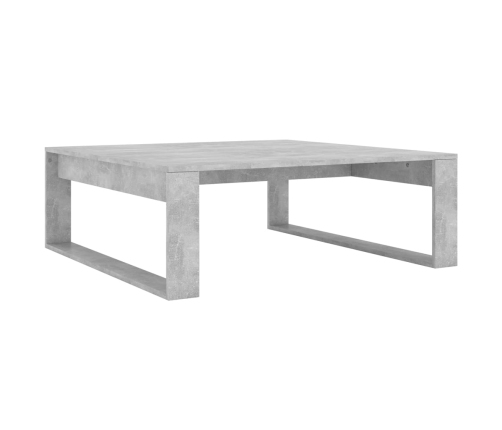 vidaXL Mesa de centro madera de ingeniería gris hormigón 100x100x35 cm