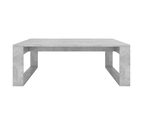 vidaXL Mesa de centro madera de ingeniería gris hormigón 100x100x35 cm