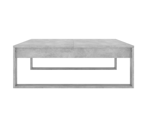 vidaXL Mesa de centro madera de ingeniería gris hormigón 100x100x35 cm