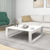 Mesa de centro madera contrachapada blanco brillo 100x100x35 cm