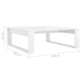 Mesa de centro madera contrachapada blanco brillo 100x100x35 cm