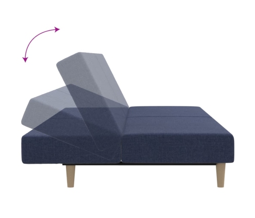Sofá cama de 2 plazas tela azul