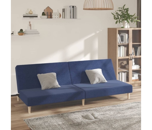 Sofá cama de 2 plazas tela azul