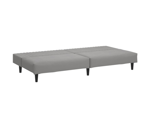 vidaXL Sofá cama de 2 plazas terciopelo gris claro