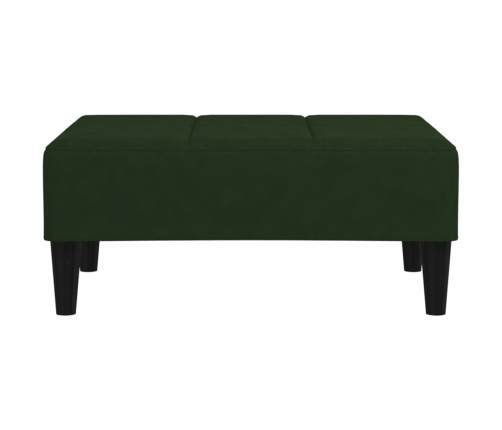 vidaXL Taburete de terciopelo verde oscuro 78x56x32 cm