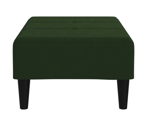 vidaXL Taburete de terciopelo verde oscuro 78x56x32 cm