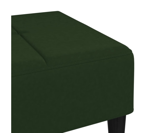 vidaXL Taburete de terciopelo verde oscuro 78x56x32 cm