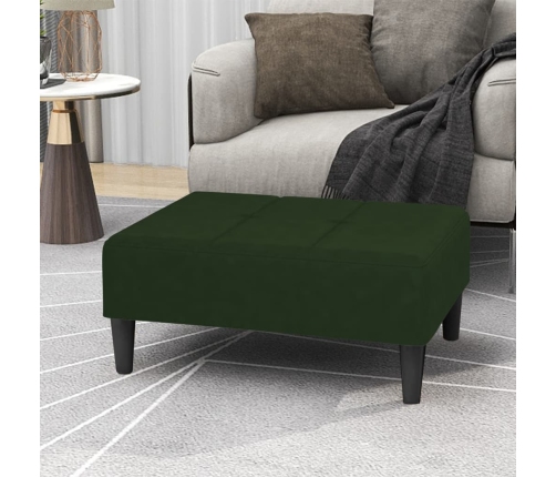 vidaXL Taburete de terciopelo verde oscuro 78x56x32 cm