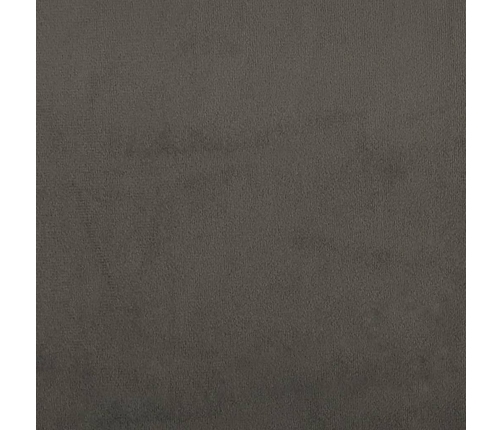 Taburete de terciopelo gris oscuro 78x56x32 cm