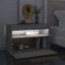 vidaXL Mesita de noche con LED contrachapada gris hormigón 60x35x40 cm