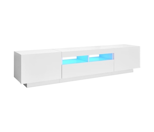 Mueble para TV con luces LED blanco 180x35x40 cm