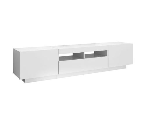 Mueble para TV con luces LED blanco 180x35x40 cm