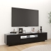 vidaXL Mueble para TV con luces LED negro 180x35x40 cm