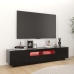 vidaXL Mueble para TV con luces LED negro 180x35x40 cm