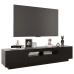 vidaXL Mueble para TV con luces LED negro 180x35x40 cm