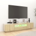 Armario TV con luces LED color roble Sonoma 180x35x40 cm