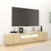 Armario TV con luces LED color roble Sonoma 180x35x40 cm