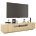 Armario TV con luces LED color roble Sonoma 180x35x40 cm