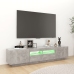 Mueble para TV con luces LED gris hormigón 180x35x40 cm