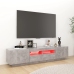 Mueble para TV con luces LED gris hormigón 180x35x40 cm