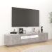 Mueble para TV con luces LED gris hormigón 180x35x40 cm