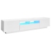 Mueble para TV con luces LED blanco brillante 180x35x40 cm