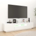 Mueble para TV con luces LED blanco brillante 180x35x40 cm