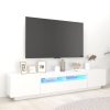 Mueble para TV con luces LED blanco 200x35x40 cm