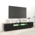 Mueble para TV con luces LED negro 200x35x40 cm