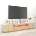 Armario TV con luces LED color roble Sonoma 200x35x40 cm