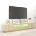 Armario TV con luces LED color roble Sonoma 200x35x40 cm