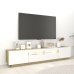 Armario TV con luces LED blanco y roble Sonoma 200x35x40 cm